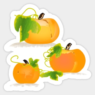 Three Pumpkins #redbubble #decor #buyart Sticker